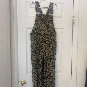 Obey Leopard Print Overalls